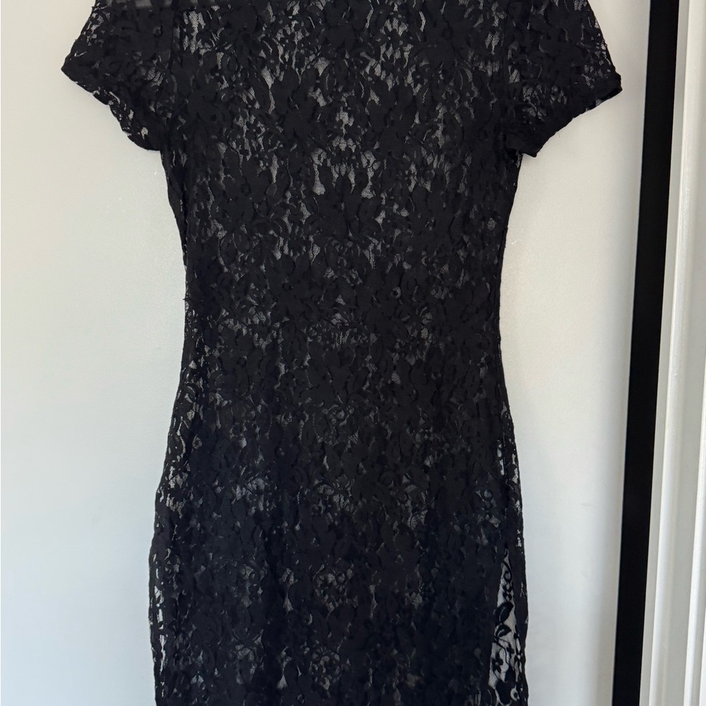 Elegant Black Lace Dress